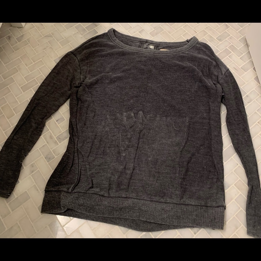 Grey Long Sleeve Top